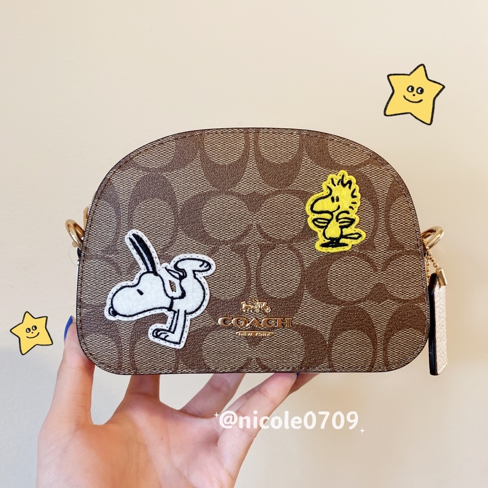 Coach X Peanuts Mini Serena Satchel In Signature